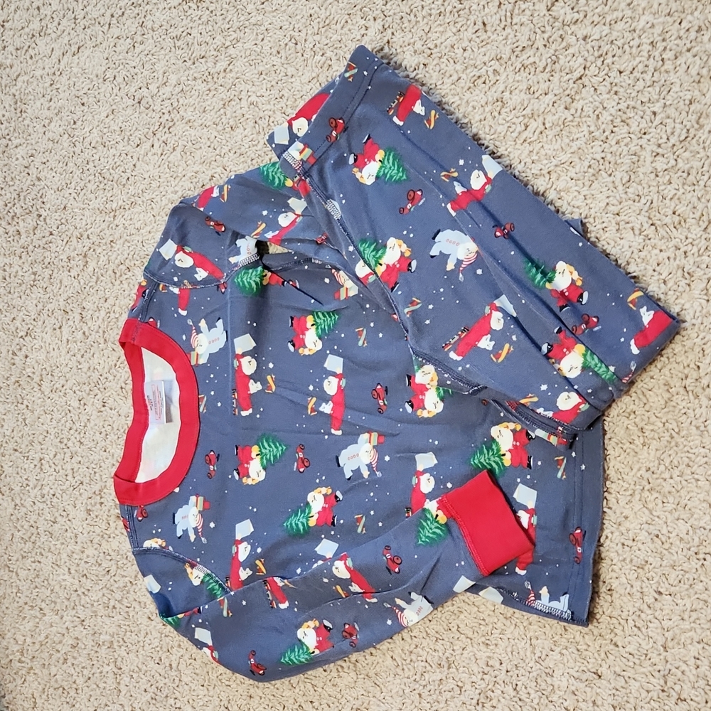 Hanna Andersson 120 6 Santa Christmas long sleeve pajamas